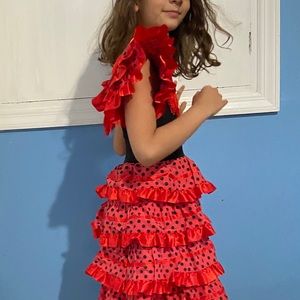Girls red flamenco dress or costume